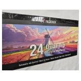 24 Colors Dual Tip Acrylic Paint Markers
