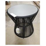 Mackworth Patio Accent Table Black - Threshold