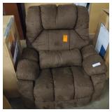 40.1 in. W Brown Microsuede Oversize Dual Motor Power Lift Recliner