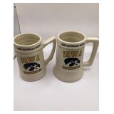 Iowa Hawkeye 2004 and 2006 Outback Bowl collectible mugs