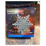 Christmas Tree Topper Lighted with White Snowflake