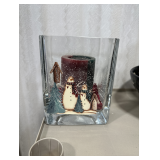 Christmas Snowman Candle