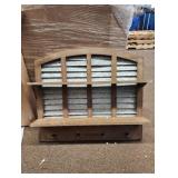 Metal Shutter Wall Shelf With Hooks