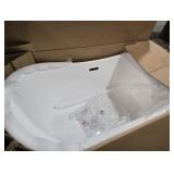 59" x 30" Freestanding Acrylic Soaking Tub