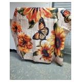 Butterfly sunflower comforter set