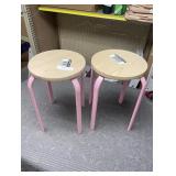 Stackable Dorm Accent Stool Pink