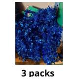15 feet blue tinsel garland