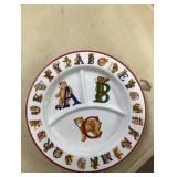 Alphabet/Bear Glass Plate