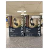 Hampton Bay 14.37 in. Black Dusk to Dawn Hardwired