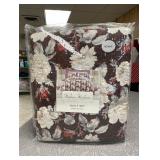Rambling Rose Brown Floral Cotton Microfiber 3-Piece King Quilt Set