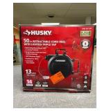 Husky 50 ft. 14/3 Medium Duty 13-Amps Indoor Extension Cord Reel