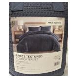 Waffle Textured 3 Piece All Season Down-Alternative Queen Comforter