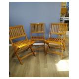 Set of 3 Teek chairs