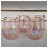 Pink Wine Glasses x4