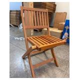 Hammacher Schlemmer Wooden Folding Chair