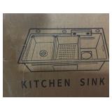 DeerValley 31.5 Inch Drop-in Waterfall Kitchen Sink 