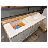 Bluestern 60 in W x 22 in D x 34 in H Double Sink Freestanding Vanity