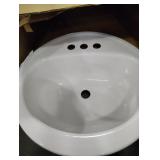 Bootz Laurel Enameled Steel Bathroom Sink 19 in. W X 6.5 in. D White