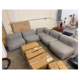 Light Gray Beanbag-Style Frameless Sectional