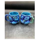 2 Matching Blueberry Mugs