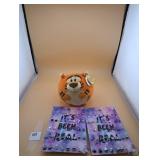 Tigger plush ball and earring sets