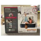 Intex Elevated 18" Pillow Rest Queen Air Mattress with Internal Pump