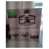 Katalyst 15 in. 3-Light Matte Black Ceiling Light