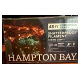 Hampton Bay 24-Light 48 Ft. Plug-in Indoor/Outdoor Edison Patio String Lights