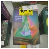 7.7 in. Iridescent Acrylic Indoor Infinity Table Light Pyramid