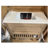 Autumn 36 in. Single Sink Weathered Tan Bath Vanity