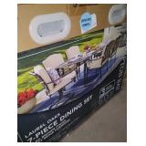 Hampton Bay Laurel Oaks 7-Piece Dark Brown Steel Outdoor Patio Dining Set