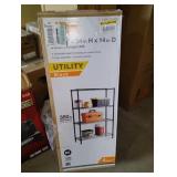 Black 4-Tier Metal Wire Shelving Unit