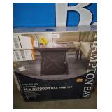 Hampton Bay Crossridge 30.00 in. W 50000 BTU coating Steel Propane Outdoor Fire Pit Table 