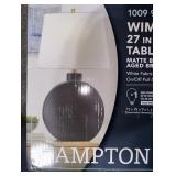 Wimbee 27 In Table Lamp Matte Black And Aged Brass