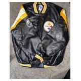 Used Leather XL Steelers Coat