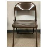 Brown Metal Folding Chairs