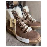 Madden NYC Women S Faux Fur Cuff Lace up Booties