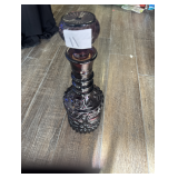 Vintage Purple Glass Container With Removable Top