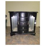 Large wooden jewelry box black