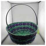Bamboo Basket Green/Purple x4