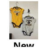 2 Milwaukee Brewers Baseball Onesies- Size 18Months