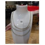 3 layer clear gems necklace