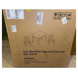 Costzon Kids Table and Chair Set, 3 Pieces Wooden