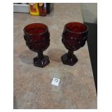 Red Glass mini wine glasses 