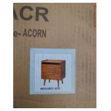 Kate Walnut Mid-century Style 3-Drawer 24 in. W Nightstand