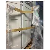 Legacy 72 in. x 80 in. 3 Panel Craftsman RHIS Unfinished White Fiberglass Double Prehung Front Door