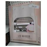 FUN DAY 12.135" x 14.75" 9-LED Bathroom Vanity Mirror White
