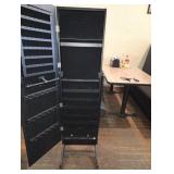 Jewelery stand with front mirror