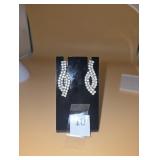 CZ and silver earrings