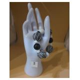 Black and white bracelet